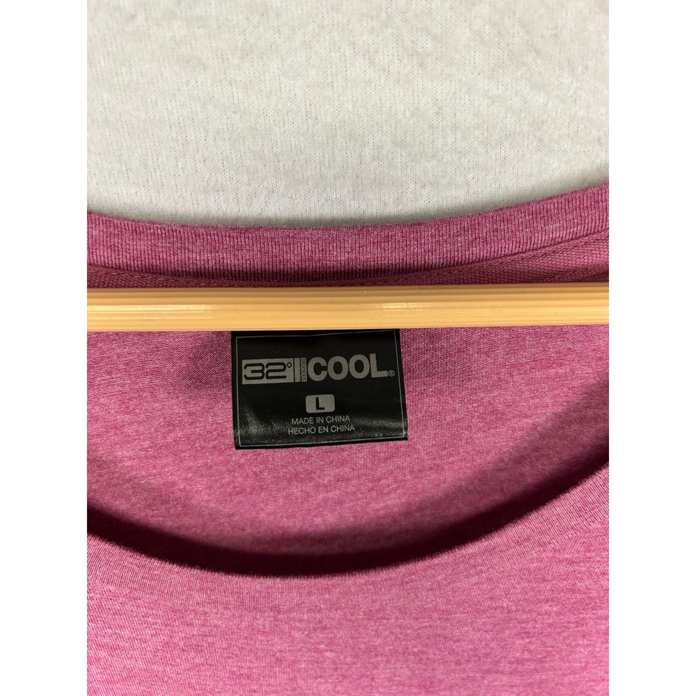Athleisure 32 Degrees Cool Womens Large Pink Heathered Drawstring T-Shirt Dress - Picture 3 of 11